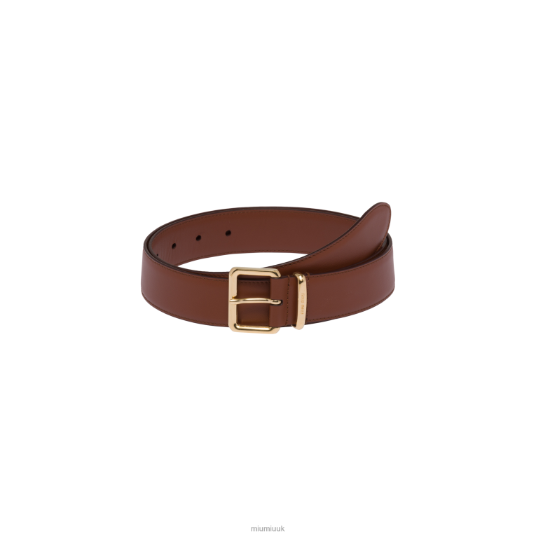 Accessories Leather Belt Miu Miu XH28Z1180 Tobacco