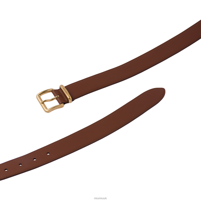 Accessories Leather Belt Miu Miu XH28Z1180 Tobacco