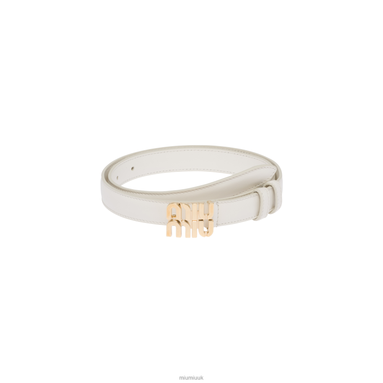 Accessories Leather Belt Miu Miu XH28Z1182 White