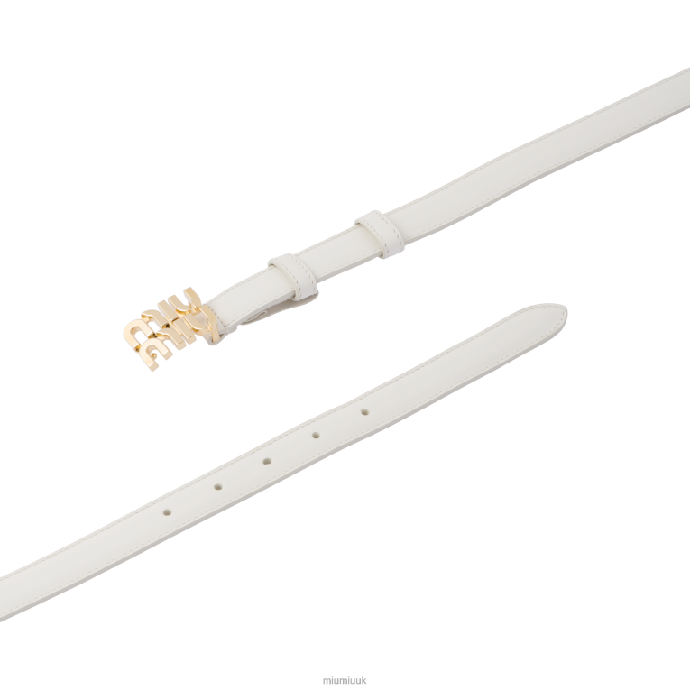 Accessories Leather Belt Miu Miu XH28Z1182 White