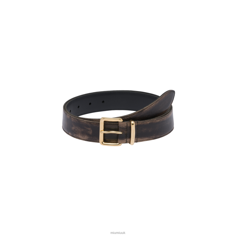 Accessories Nappa Leather Belt Miu Miu XH28Z1187 Sand/Coffee