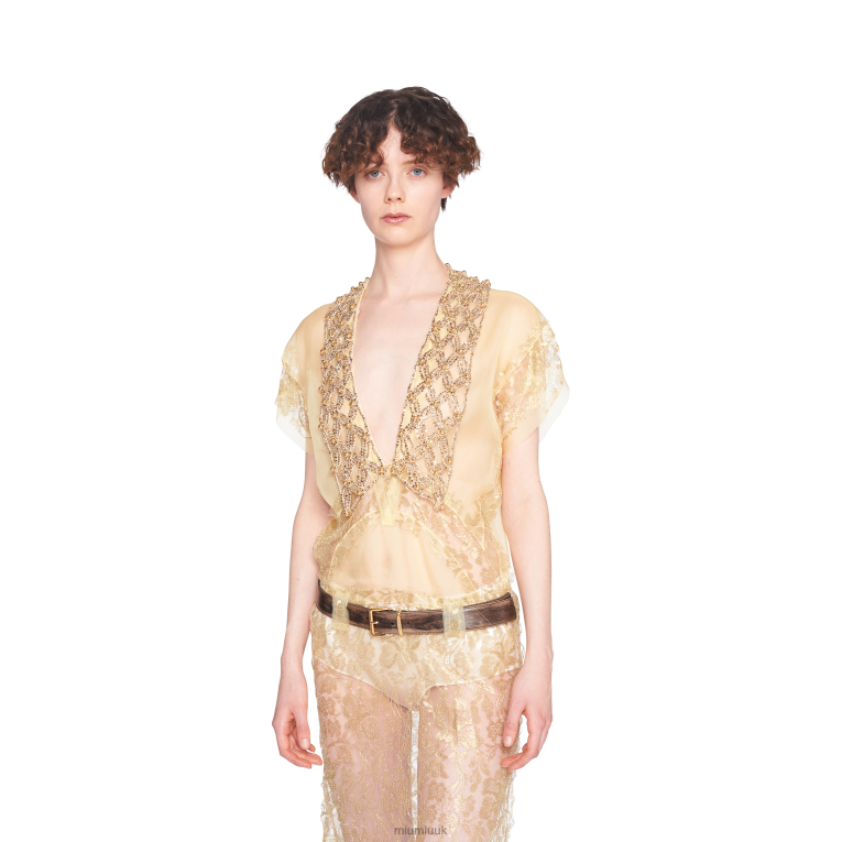 Accessories Nappa Leather Belt Miu Miu XH28Z1187 Sand/Coffee