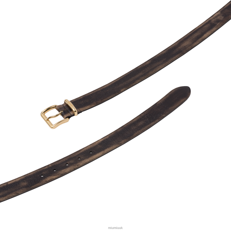 Accessories Nappa Leather Belt Miu Miu XH28Z1187 Sand/Coffee