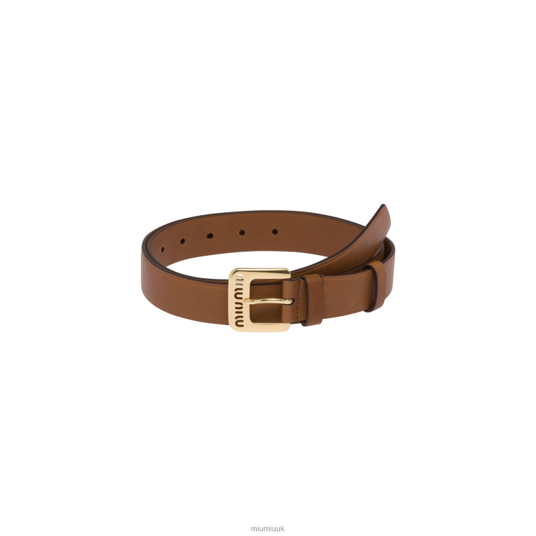 Accessories Nappa Leather Belt Miu Miu XH28Z1189 Oak