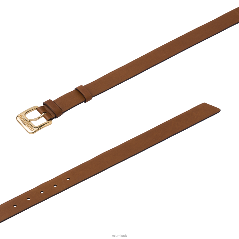 Accessories Nappa Leather Belt Miu Miu XH28Z1189 Oak