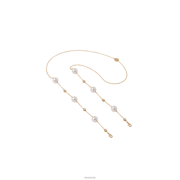 Accessories Eyewear Chain Miu Miu XH28Z1276 Gold/Crystal/Cream