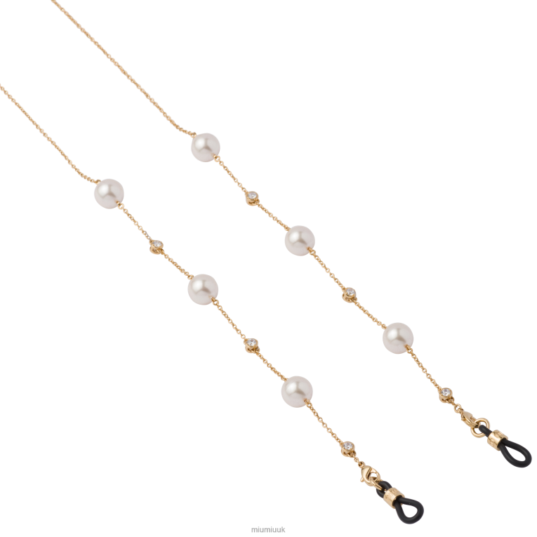 Accessories Eyewear Chain Miu Miu XH28Z1276 Gold/Crystal/Cream
