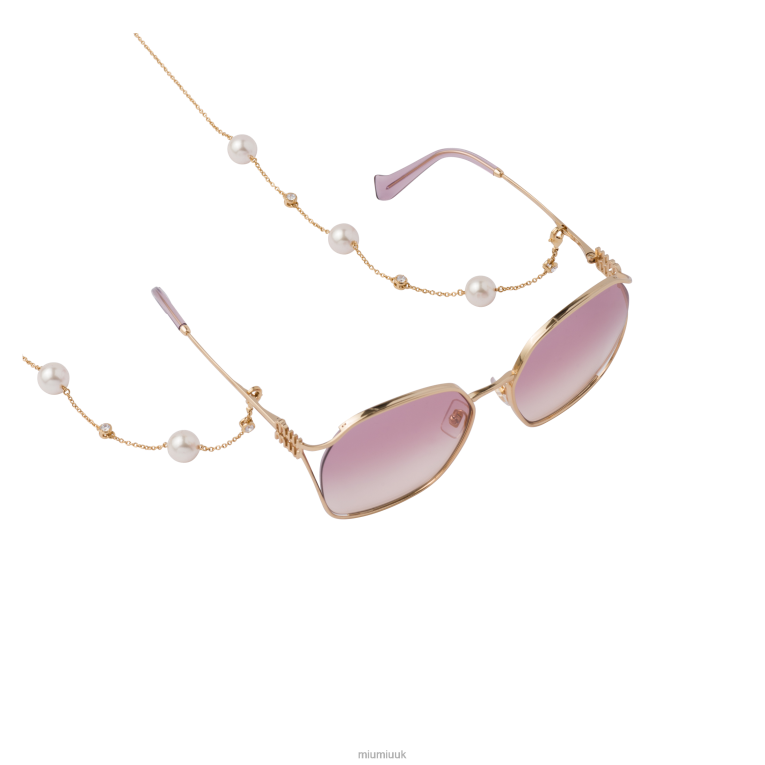 Accessories Eyewear Chain Miu Miu XH28Z1276 Gold/Crystal/Cream