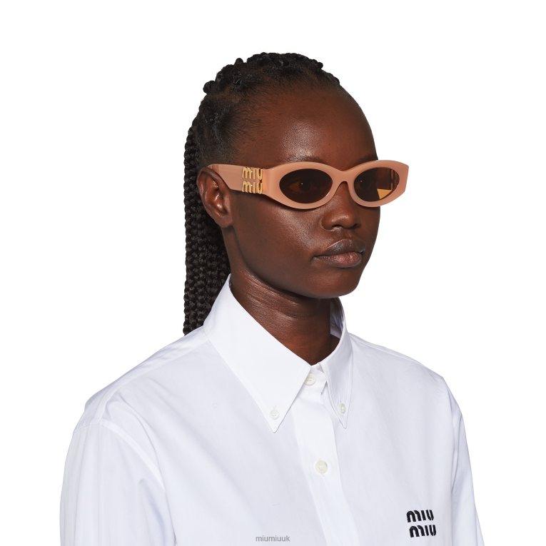 Accessories Glimpse Sunglasses Miu Miu XH28Z1249 Camel Beige Lenses