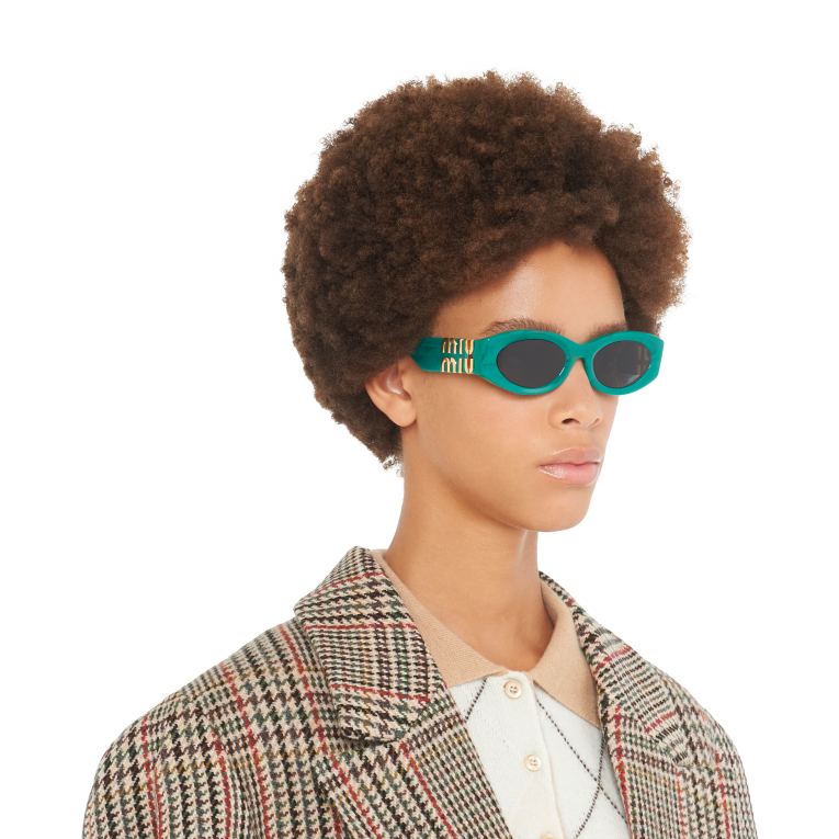 Accessories Glimpse Sunglasses Miu Miu XH28Z1250 Slate Gray Lenses