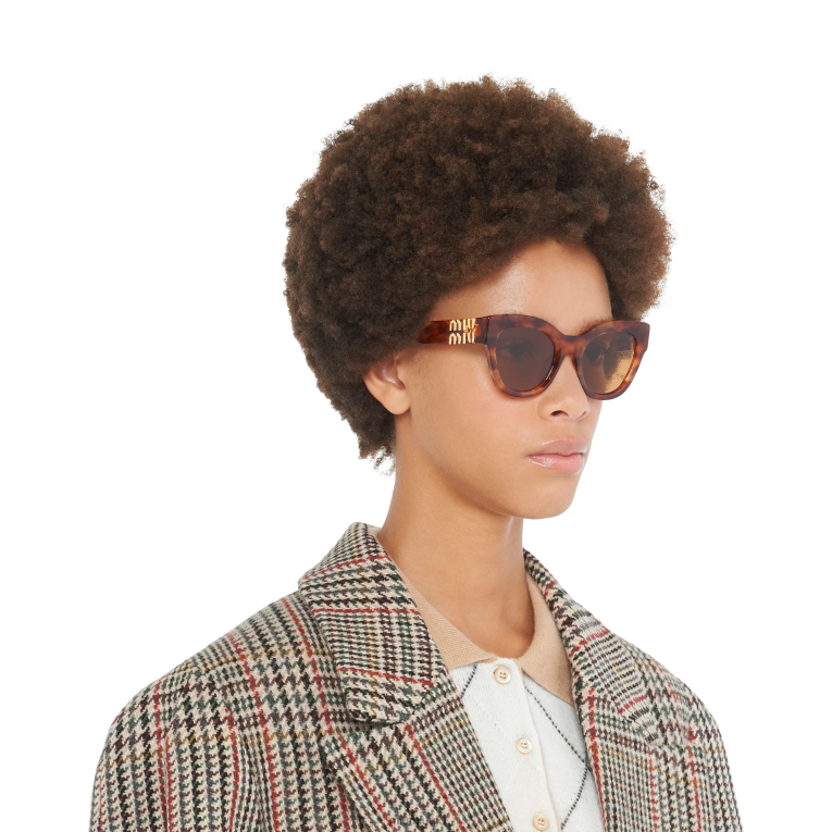 Accessories Glimpse Sunglasses Miu Miu XH28Z1252 Camel Beige Lenses