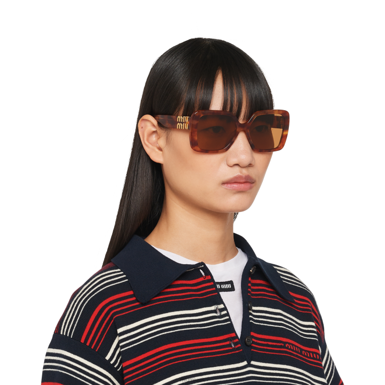 Accessories Glimpse Sunglasses Miu Miu XH28Z1284 Camel Beige Lenses
