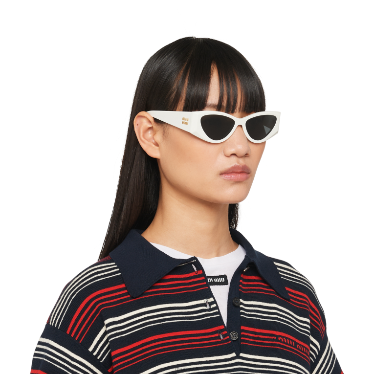 Accessories Logo Sunglasses Miu Miu XH28Z1238 Slate Gray Lenses