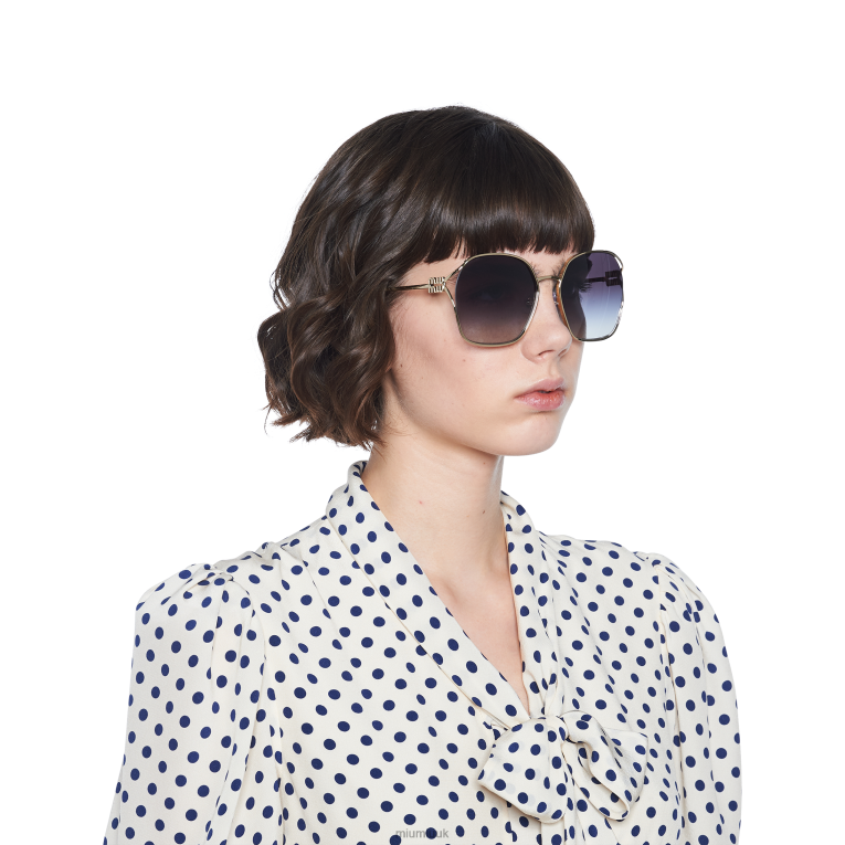 Accessories Logo Sunglasses Miu Miu XH28Z1264 Gradient Smoky Gray Lenses