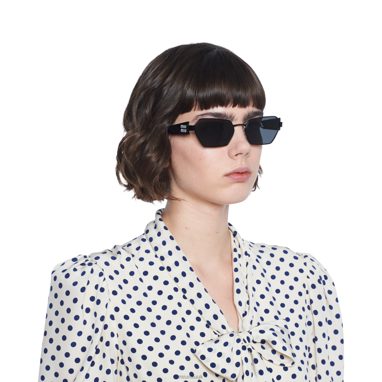 Accessories Logo Sunglasses Miu Miu XH28Z1267 Slate Gray Lenses