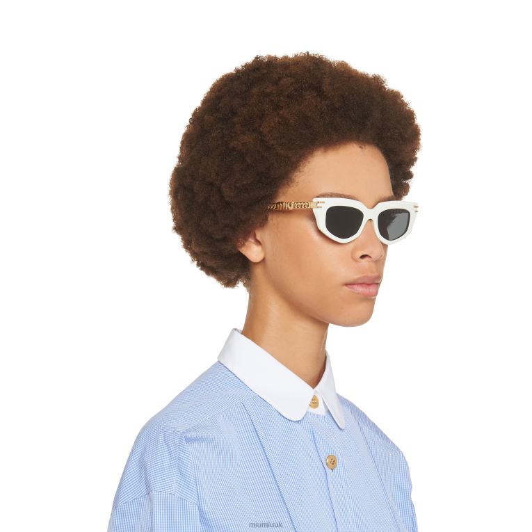 Accessories Logo Sunglasses Miu Miu XH28Z1269 Slate Gray Lenses