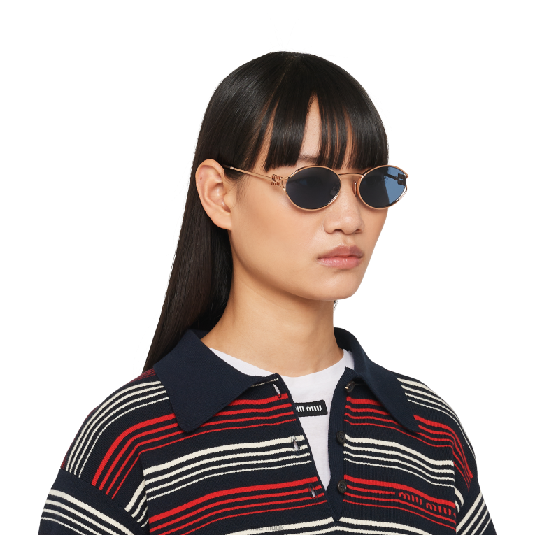Accessories Logo Sunglasses Miu Miu XH28Z1288 Blue Lenses