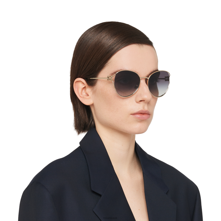 Accessories Logo Sunglasses Miu Miu XH28Z1290 Gradient Smoky Gray Lenses