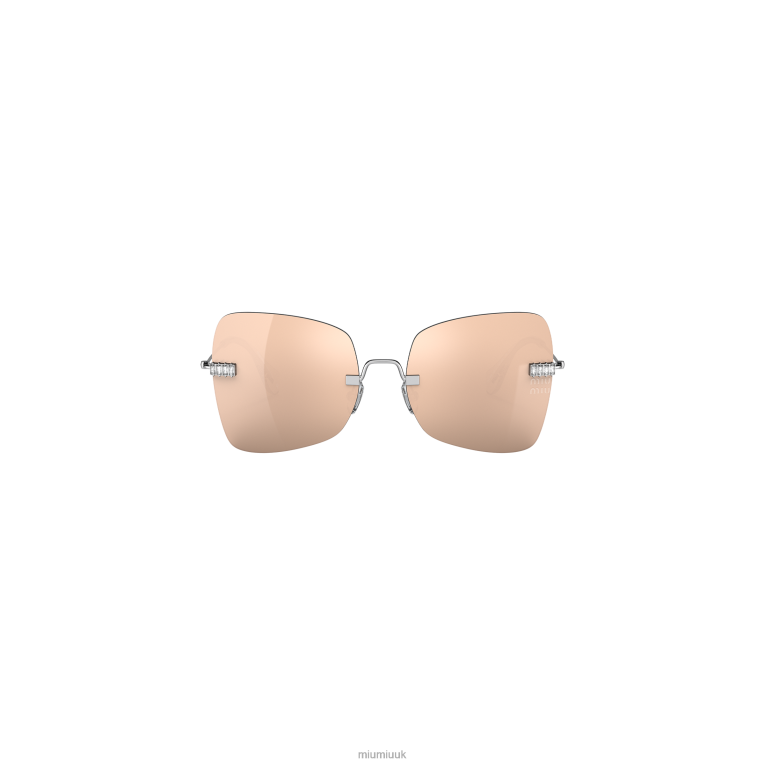 Accessories Maniere Sunglasses Miu Miu XH28Z1274 Pink Gold Plated Lenses