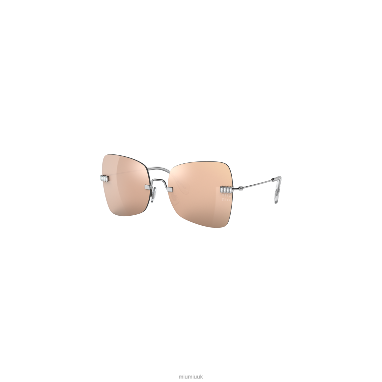 Accessories Maniere Sunglasses Miu Miu XH28Z1274 Pink Gold Plated Lenses