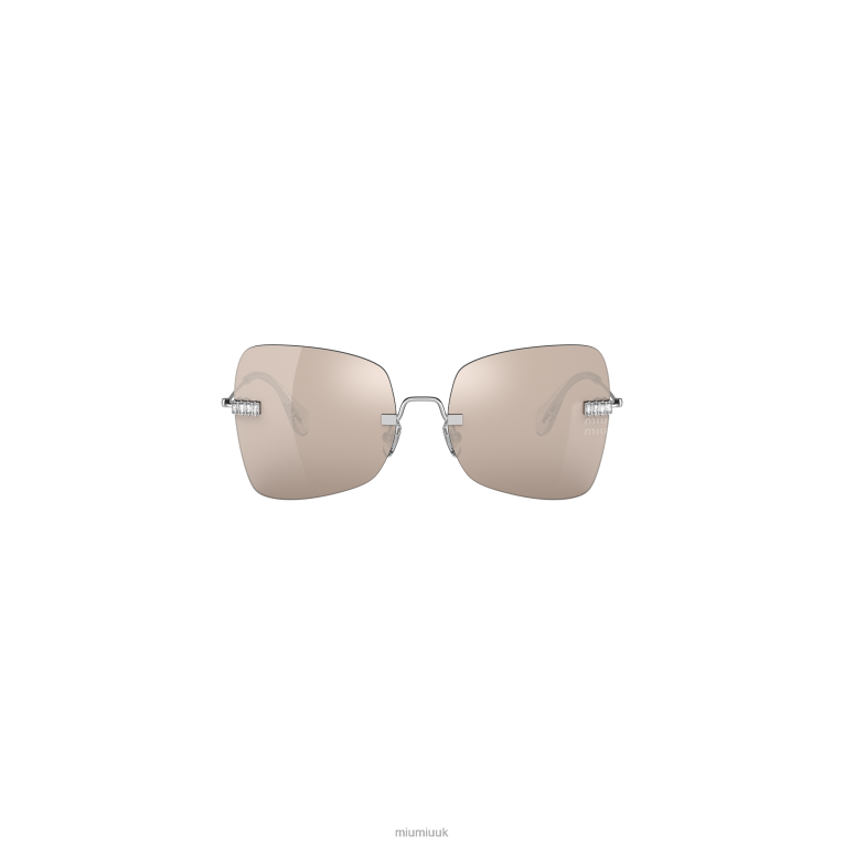 Accessories Maniere Sunglasses Miu Miu XH28Z1275 White Gold Plated Lenses