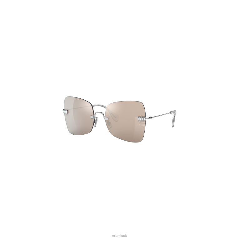 Accessories Maniere Sunglasses Miu Miu XH28Z1275 White Gold Plated Lenses