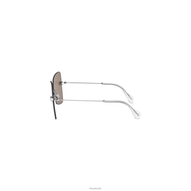 Accessories Maniere Sunglasses Miu Miu XH28Z1275 White Gold Plated Lenses
