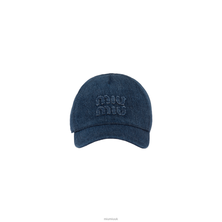 Accessories Denim Baseball Cap Miu Miu XH28Z1220 Navy