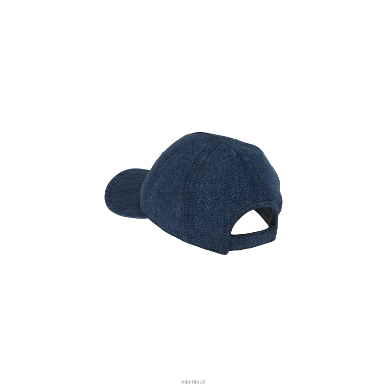 Accessories Denim Baseball Cap Miu Miu XH28Z1220 Navy