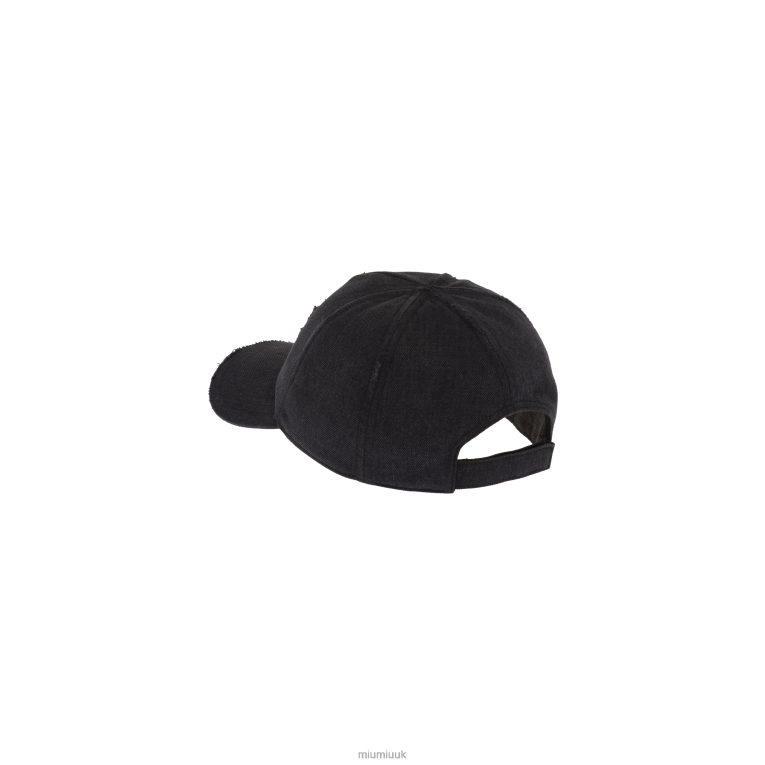 Accessories Denim Baseball Cap Miu Miu XH28Z1221 Black
