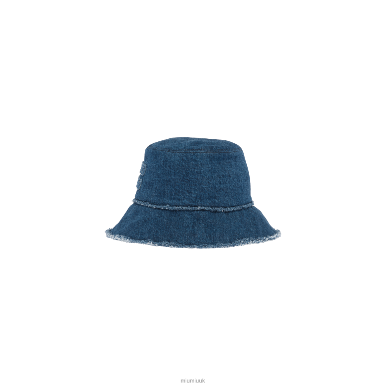Accessories Denim Bucket Hat Miu Miu XH28Z1219 Navy