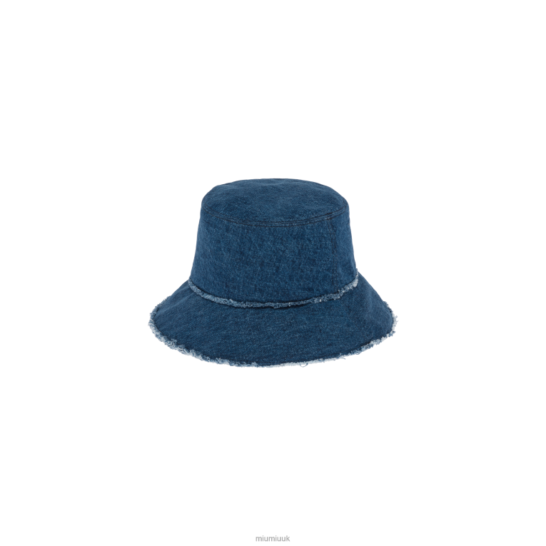Accessories Denim Bucket Hat Miu Miu XH28Z1219 Navy