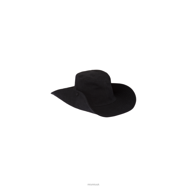 Accessories Denim Hat Miu Miu XH28Z1201 Black/White