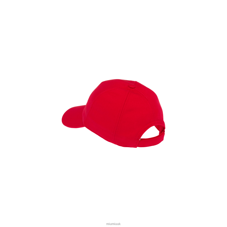 Accessories Drill Baseball Cap Miu Miu XH28Z1208 Red/White