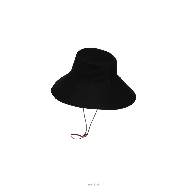 Accessories Drill Hat Miu Miu XH28Z1211 Black/White