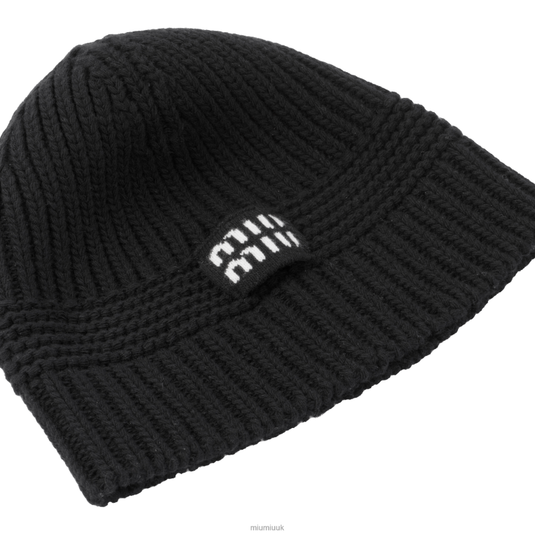 Accessories Knit Beanie Miu Miu XH28Z1195 Black