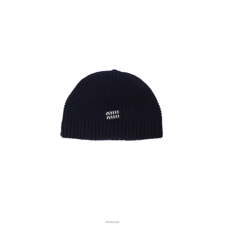 Accessories Knit Beanie Miu Miu XH28Z1196 Navy