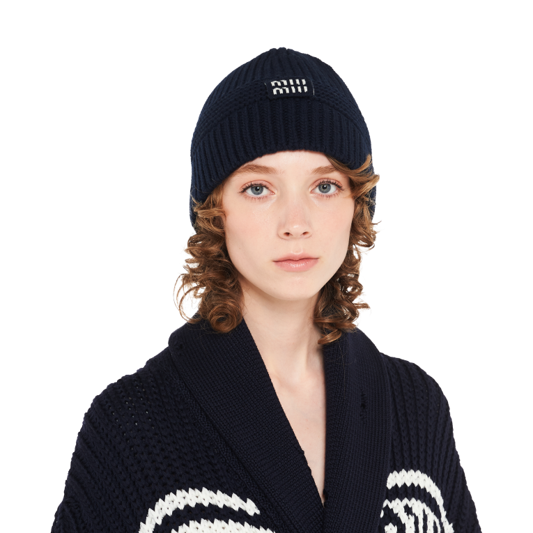 Accessories Knit Beanie Miu Miu XH28Z1196 Navy