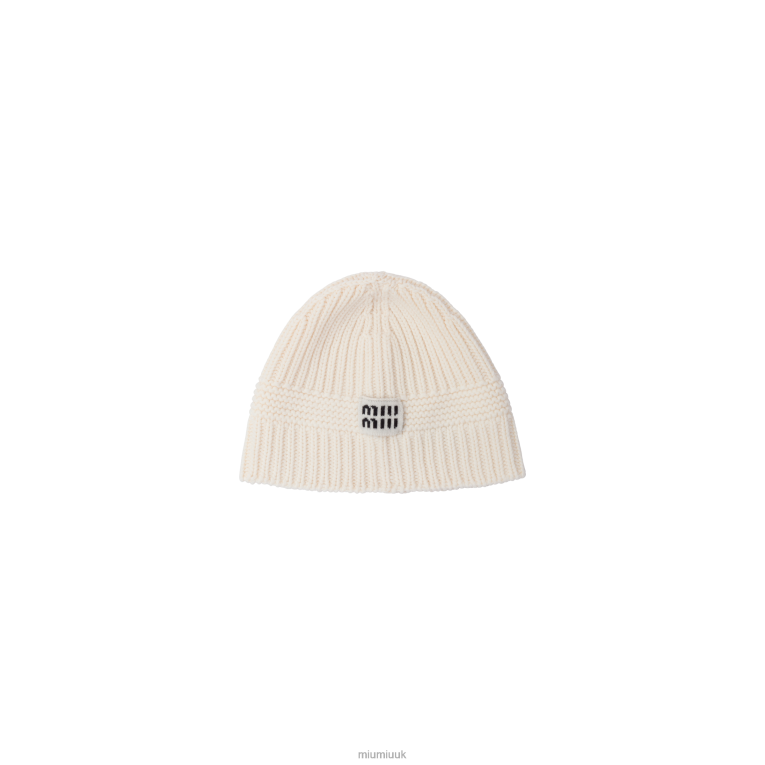 Accessories Knit Beanie Miu Miu XH28Z1197 White