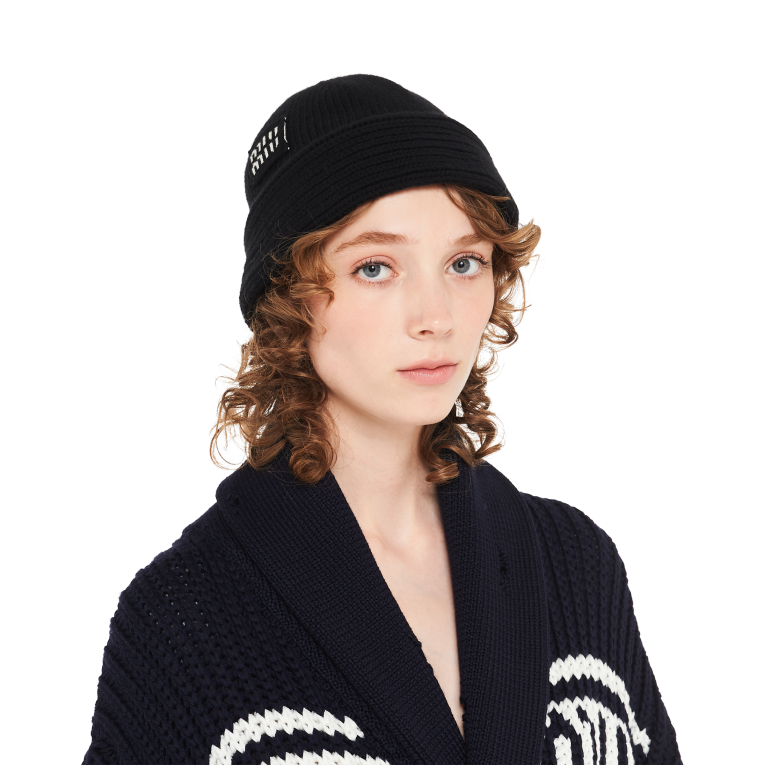 Accessories Knit Hat Miu Miu XH28Z1194 Black
