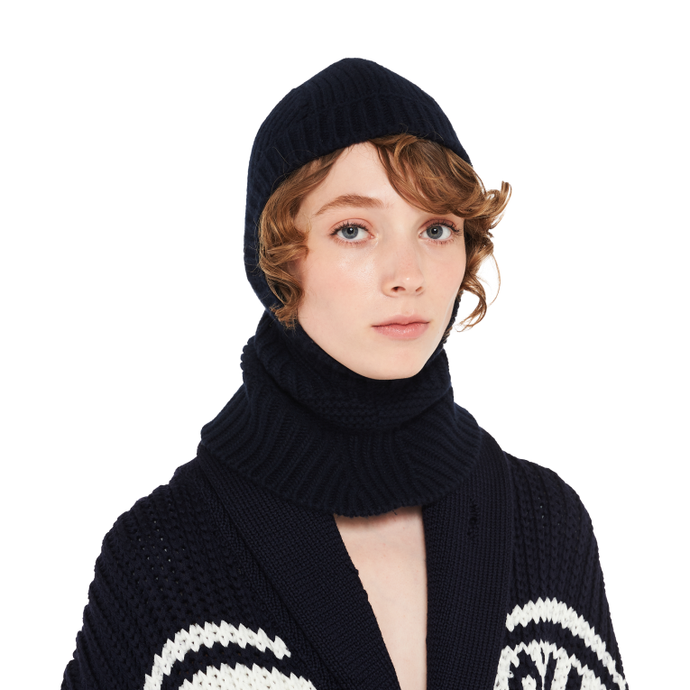 Accessories Knit Ski Mask Miu Miu XH28Z1198 Navy