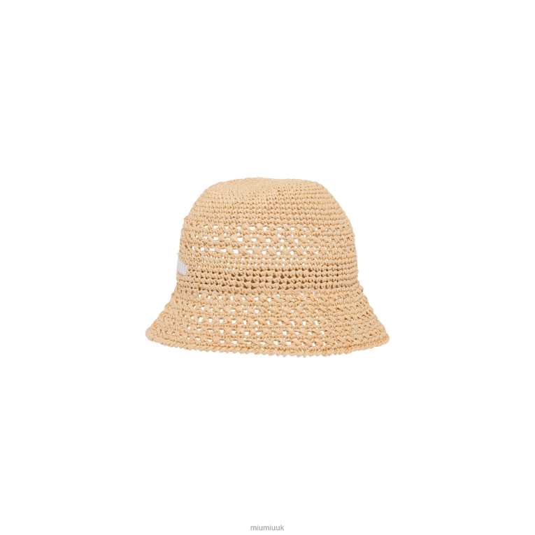 Accessories Raffia Hat Miu Miu XH28Z1225 Natural