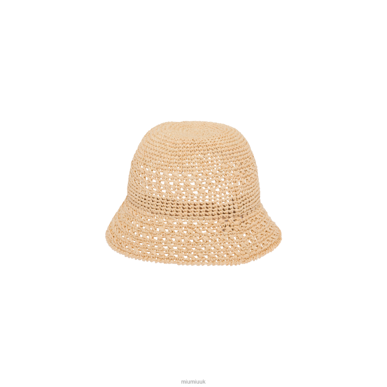 Accessories Raffia Hat Miu Miu XH28Z1225 Natural