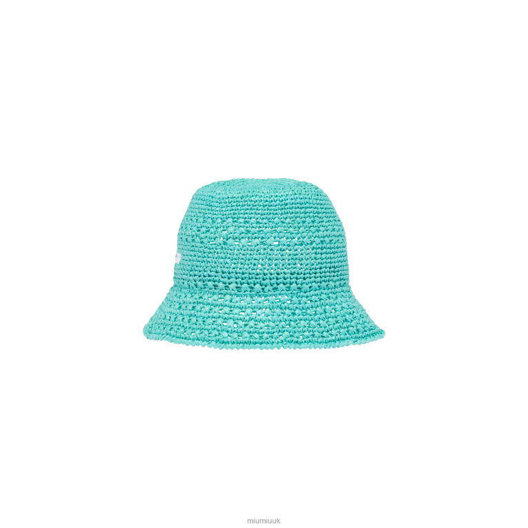 Accessories Raffia Hat Miu Miu XH28Z1228 Jade Green