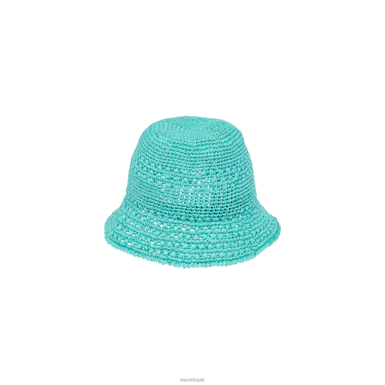 Accessories Raffia Hat Miu Miu XH28Z1228 Jade Green