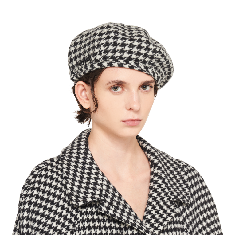 Accessories Shetland Wool Beret Miu Miu XH28Z1193 Black