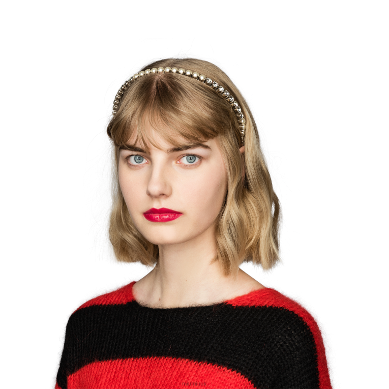 Accessories Headband With Crystals Miu Miu XH28Z1171 Cream/Cristal