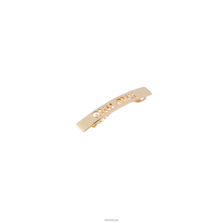Accessories Metal Hair Clip Miu Miu XH28Z1159 Gold