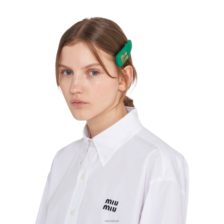 Accessories Nappa Leather Hair Clip Miu Miu XH28Z1147 Mango