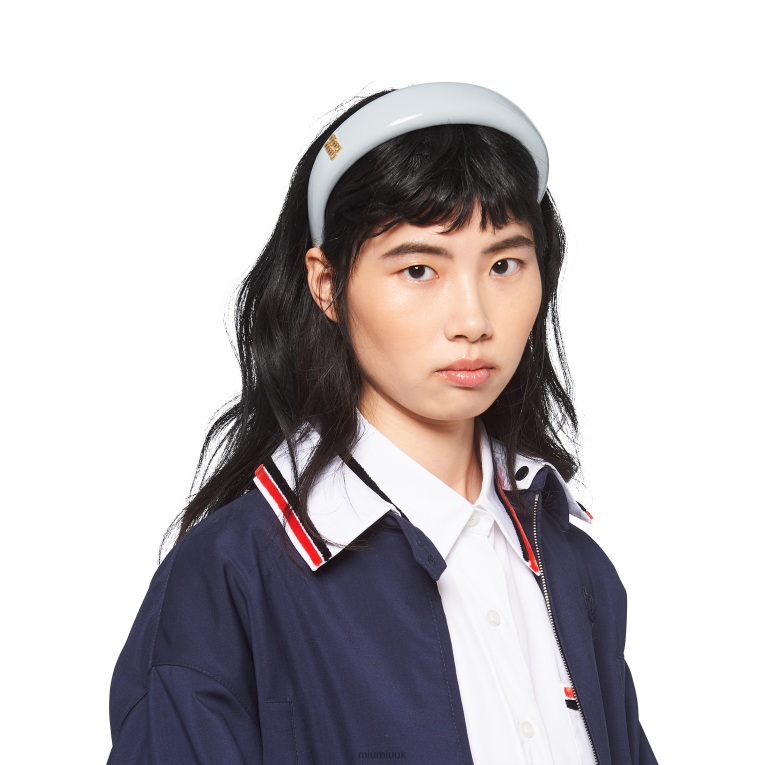 Accessories Patent Leather Headband Miu Miu XH28Z1140 Cornflower